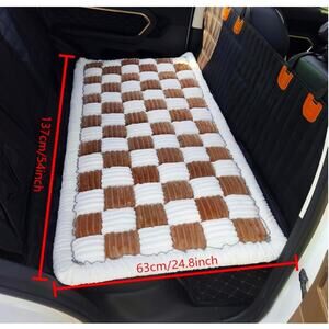 Backseat Pet Bed Mat Truck Dog Seat Cover Plaid Non-Slip Travel Bed